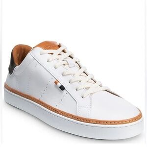 Allen Edmonds Courtside Lace Up Sneakers White Leather Men's Sneakers Size 12 C